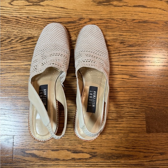 Stuart Weitzman woven sling back low heel shoes 9 AA - Picture 7 of 7